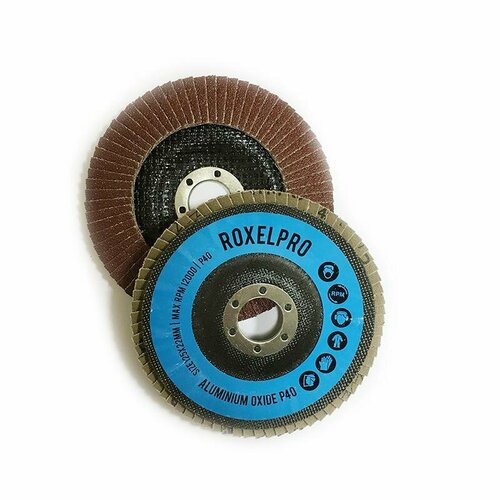 RoxelPro Лепестковый круг ROXONE 125 х 22мм оксид алюминия конический Р80 111856 99₽