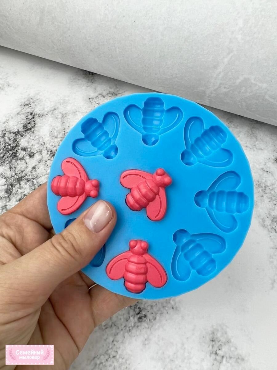 Молд силиконовый "Пчелки" для эпоксидной смолы — фото 1