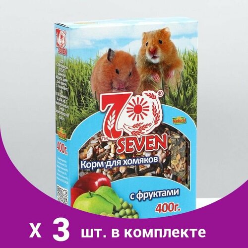 Корм 'SEVEN SEEDS SPECIAL' для хомяков, с фруктами, 400 г (3 шт) корм для хомяков brava зерносмесь с фруктами и овощами 400 г