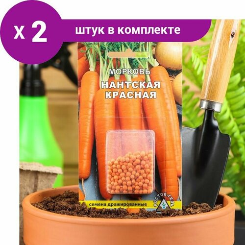 Семена Морковь 'Нантская красная', драже, 300 шт (2 шт)