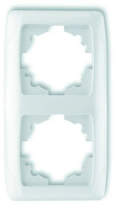 Рамка Viko вертикальная Carmen 2 м поста двойная белый встроенная скрытая под внутреннюю установку сп Кармен Вико, арт. 90571002