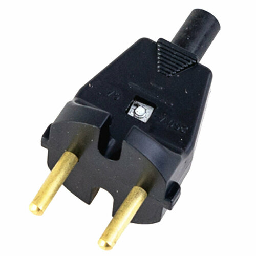 Вилка реальная электрика 6А черная 360₽