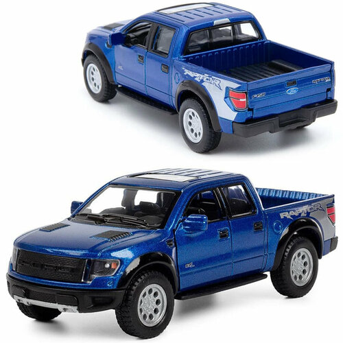 Машинка металлическая 1:46 «2013 Ford F-150 SVT Raptor SuperCrew» инерционная / Синий машинка металлическая инерционная 2013 ford f 150 svt raptor 1 46 цвет в ассортименте kinsmart kt5365dpr