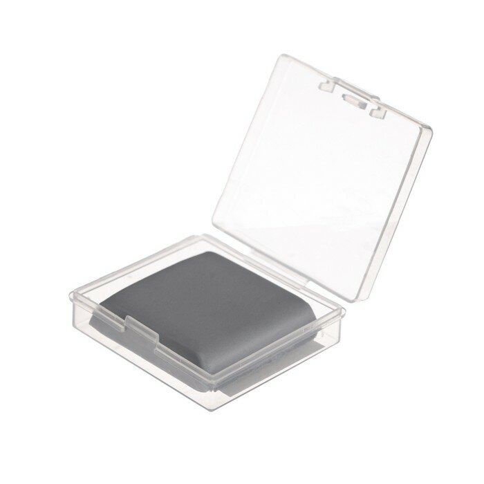 Ластик клячка прямоугольный серый, размер 37 х 35 х 0,9 мм, в коробочке (арт. 9448985)