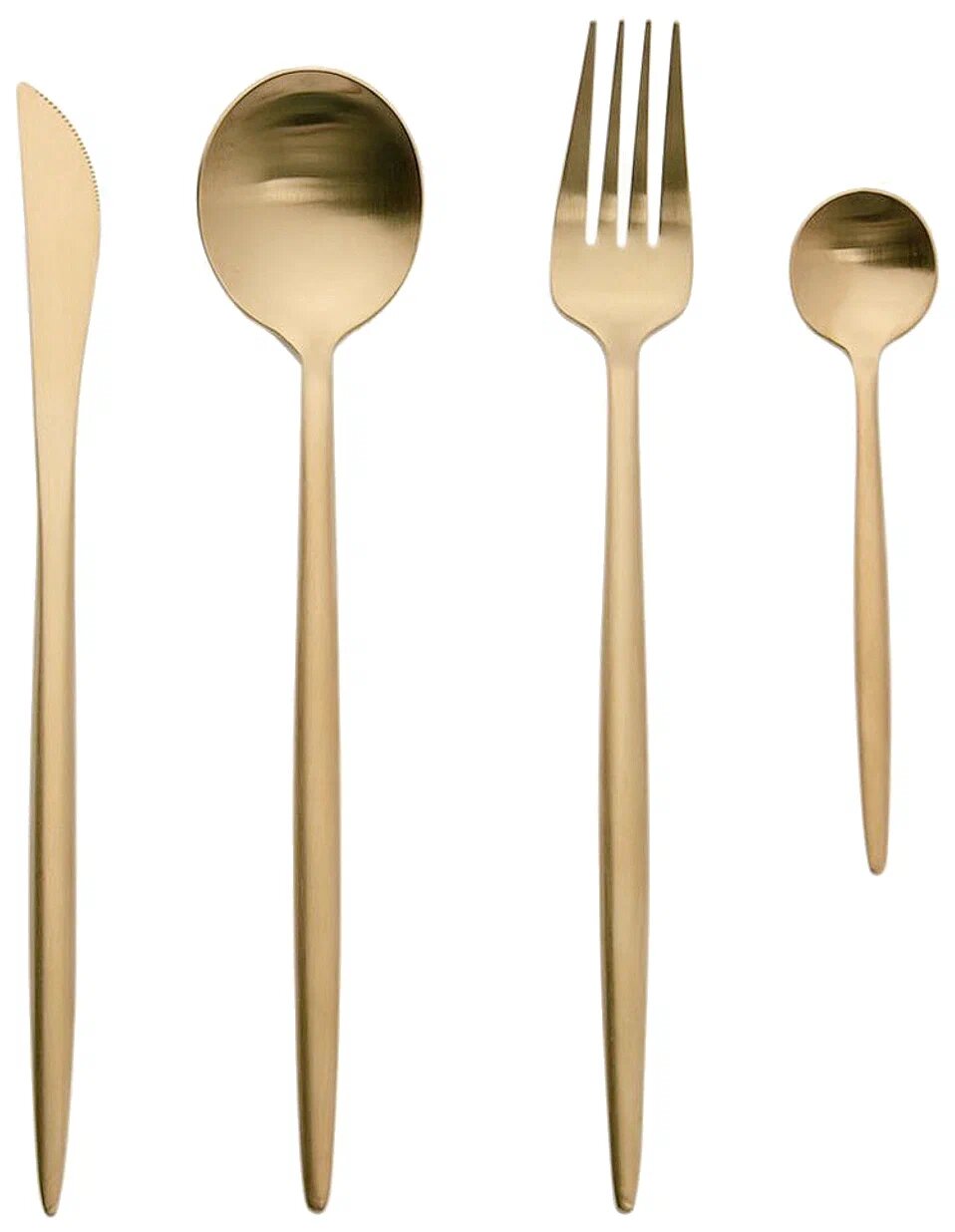 Xiaomi Набор столовых приборов Maison Maxx Stainless Steel Modern Flatware, 4 предмета gold 1 4 шт.