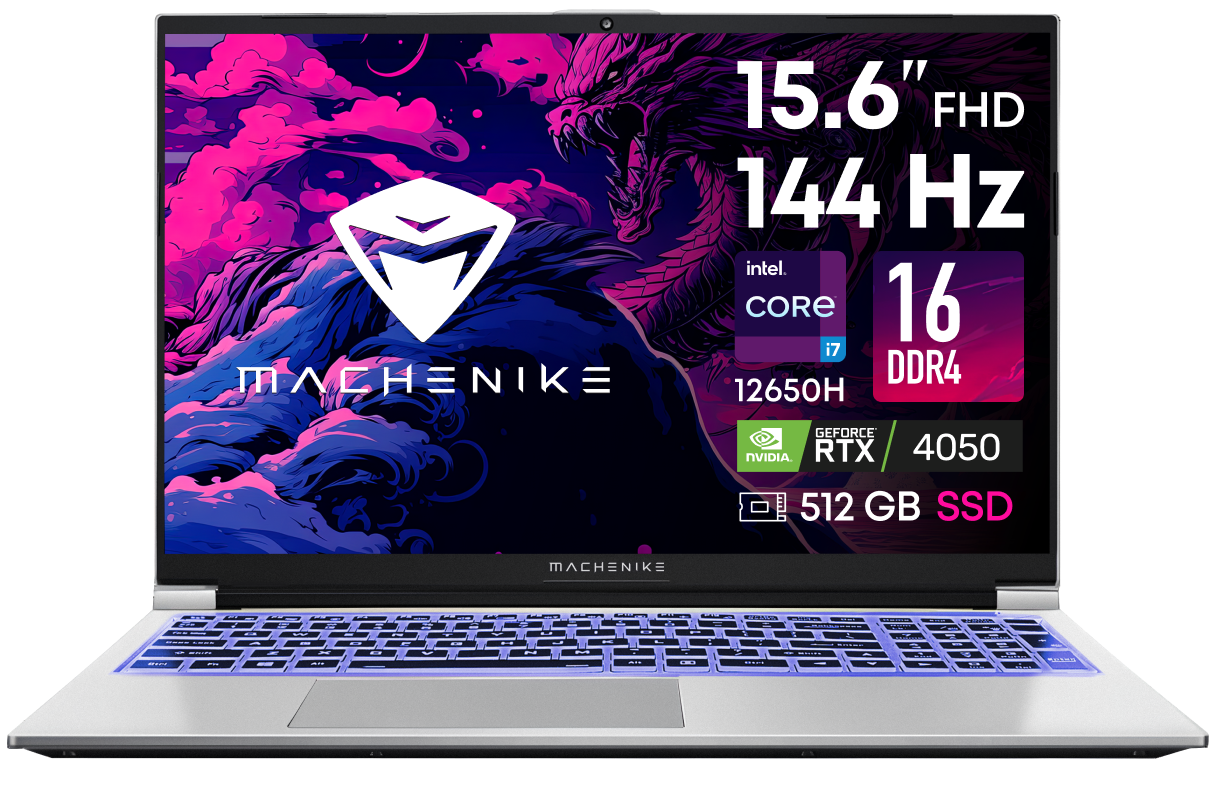 15.6" Игровой ноутбук MACHENIKE L15 Pro Pulsar XT , Intel Core i7 12650H (2.3 ГГц), RAM 16 ГБ, SSD 512 ГБ, NVIDIA GeForce RTX 4050 (6 ГБ), Без ОС, JJ00GB00ERU, серебристый, русская раскладка