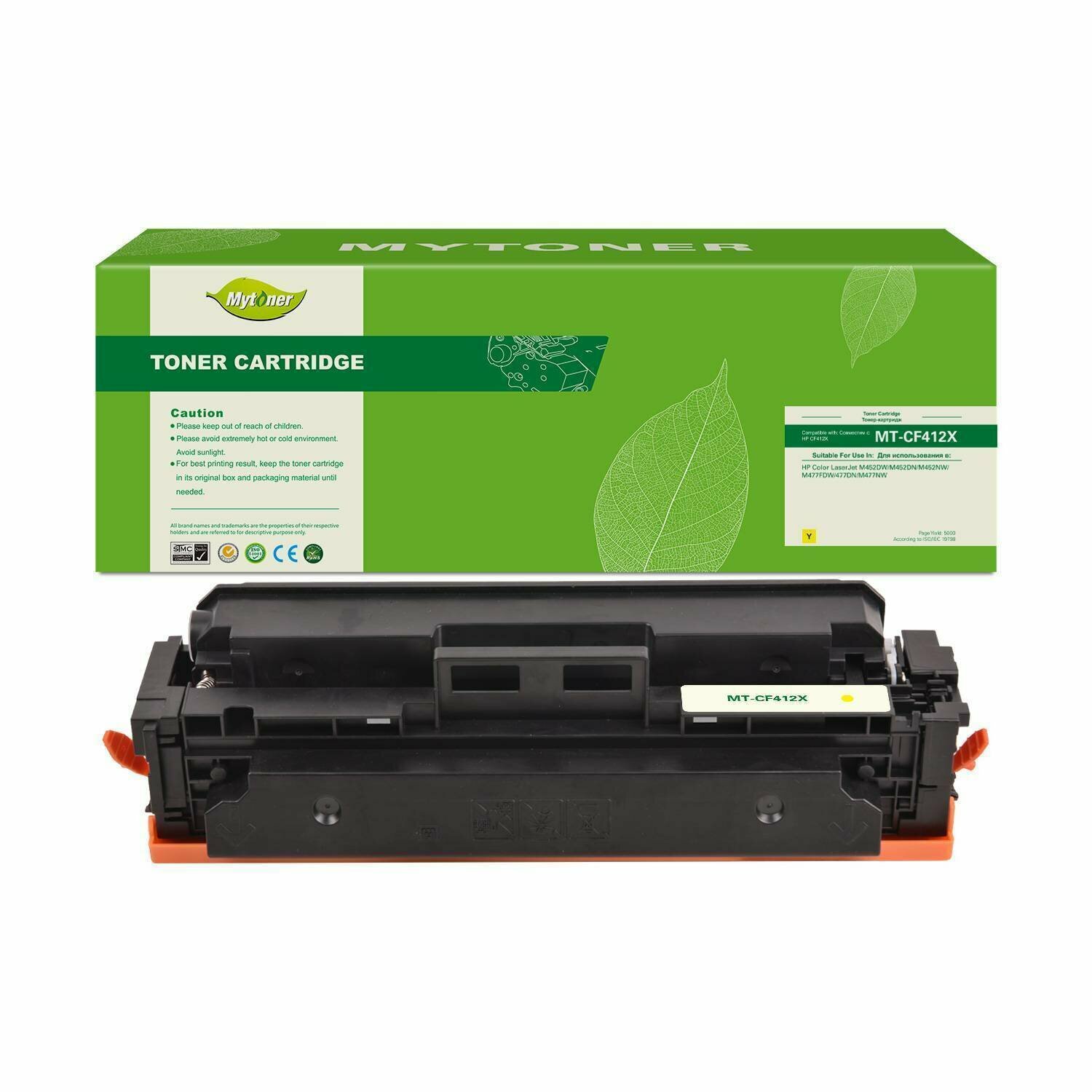 Картридж MyToner, аналог HP CF412X желтый 5k с чипом