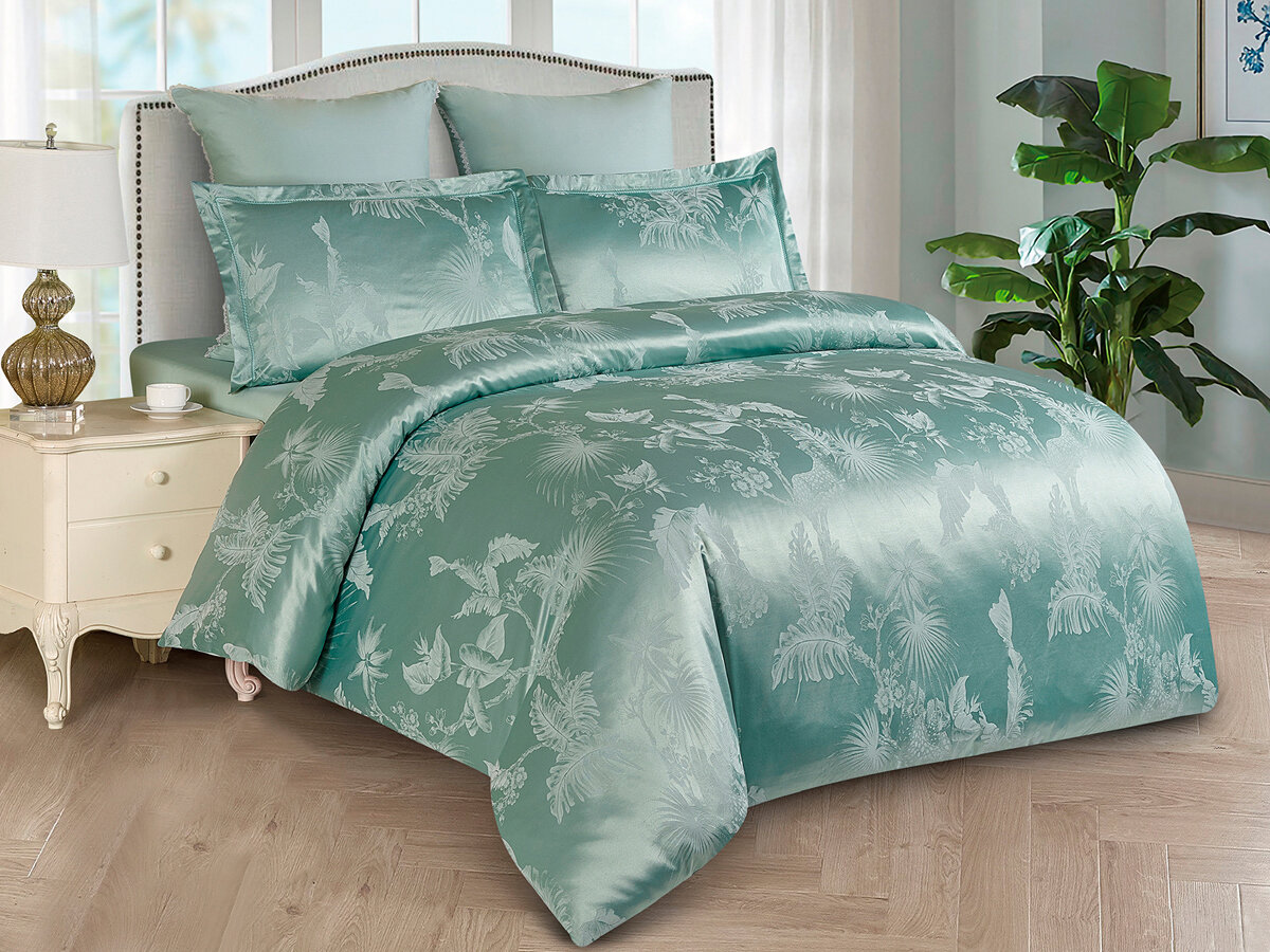 фото Комплект Постельного Белья Cleo ROYAL JACQUARD Дуэт (Семейный). Пододеяльники 150x215x2. Простыня 230х250. Наволочка 50x70x2, 70х70х2.