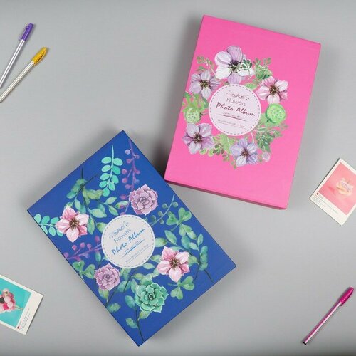 SUI Фотоальбом на 200 фото 15х21 Букет с лотосами микс 33х235х55 см 2238₽