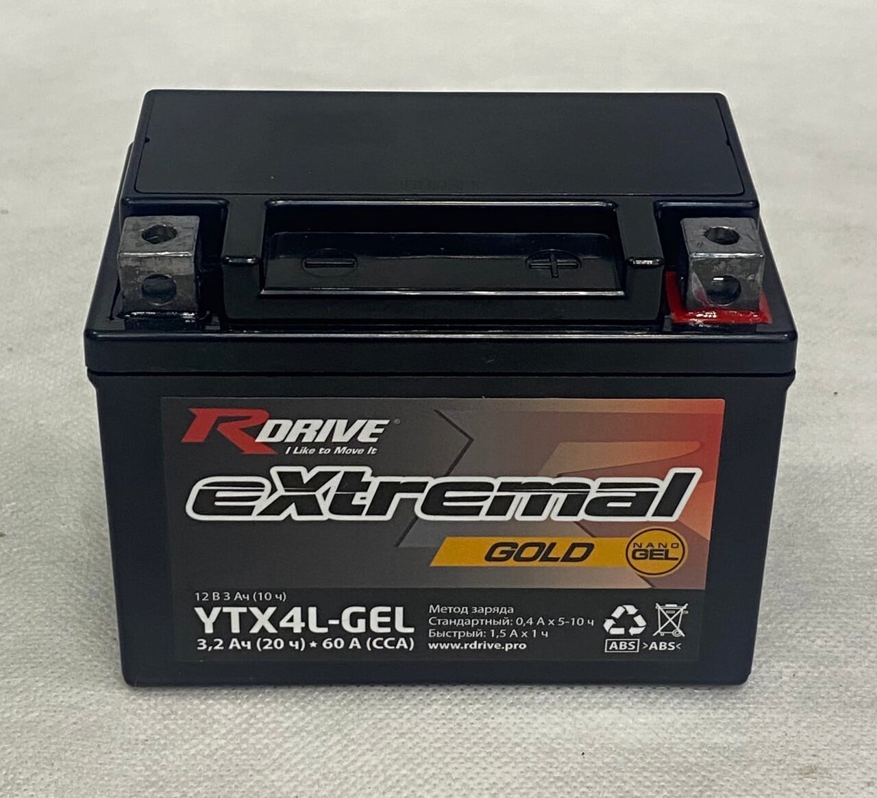 Мото аккумулятор RDrive eXtremal Gold YTX4L-GEL