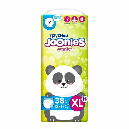 Joonies трусики Comfort XL, 12-17 кг, 38 шт., прозрачный подгузники трусики sonkei 12 17 кг 38 шт