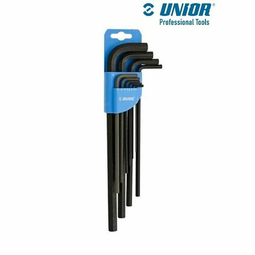 Набор ключей шестигранных удлиненных UNIOR в пластиковом подвесе 9пр 15-10 2204LPH 1980₽