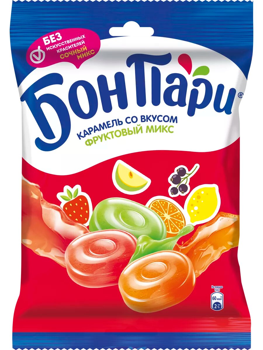 Леденцы, "Бон Пари", "Фруктовый микс", 500г 1 шт