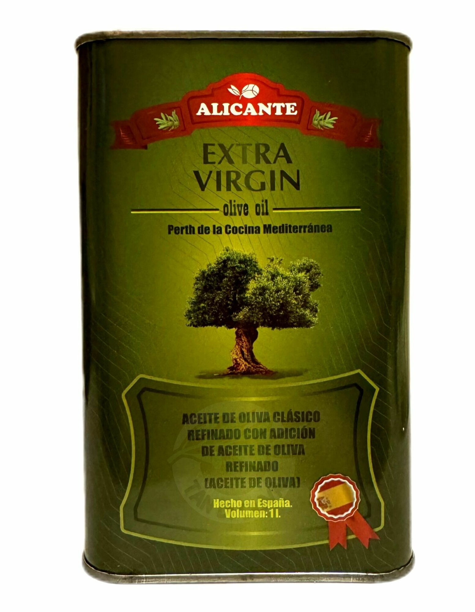 Оливковое масло Extra Virgin Alicante нерафинированное для салата, Испания, 1 л