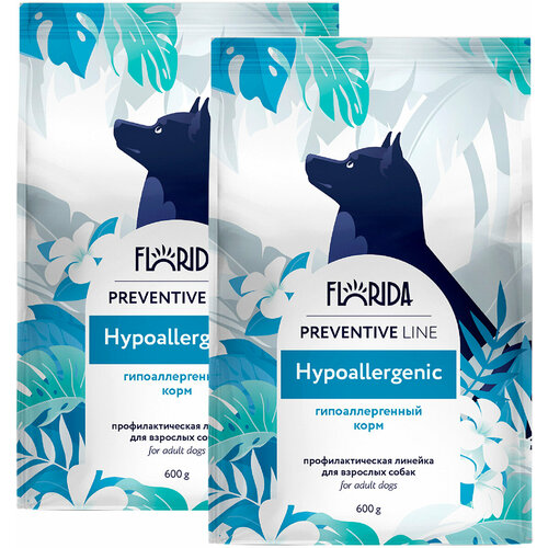FLORIDA PREVENTIVE LINE HYPOALLERGENIC гипоаллергенный для взрослых собак всех пород 0,6 + 0,6 кг