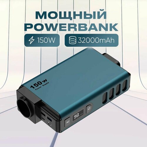 Повербанк 220В 150 Вт Power Delivery 100Вт 32000mAh 25000₽