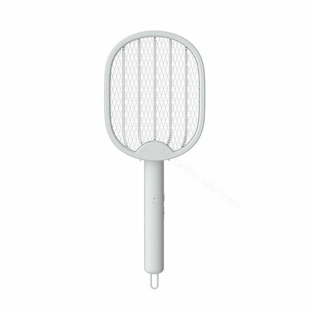 Ракетка электрическая от летающих насекомых HX-27 складная встроенный АКБ (белая)