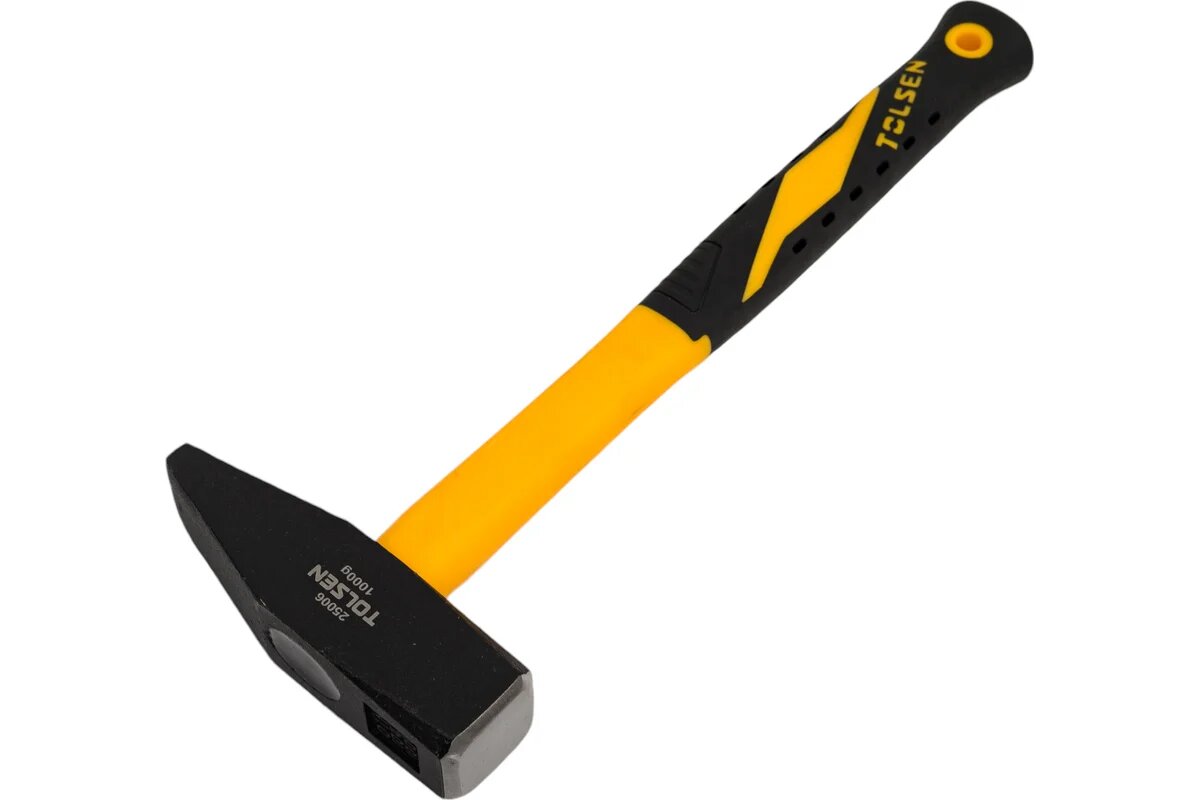 Слесарный молоток TOLSEN фибергласовая рукоятка 1000 г (25006)