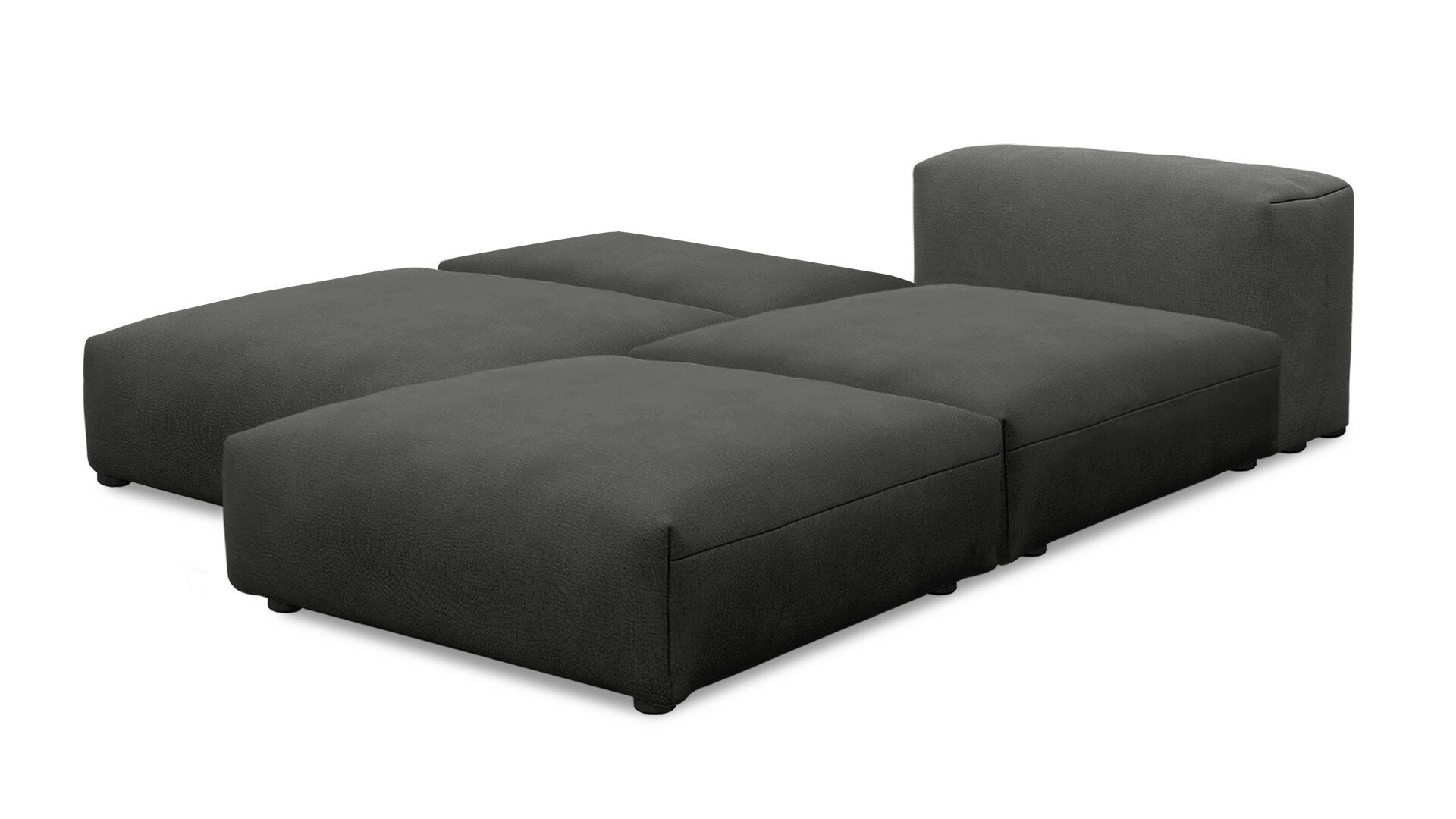 Угловой диван Фиджи большой и глубокий (Еврокнижка) Vivaldi 37 NEW 210x242x62 см, серый Велюр, еврокнижка GOODFORM