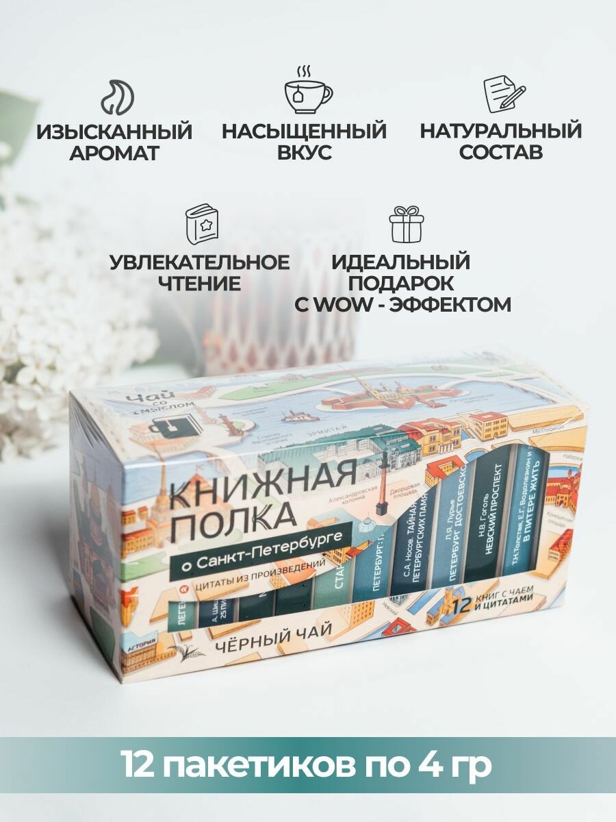 Чай листовой подарочный "О Санкт-Петербурге", черный — фото 1