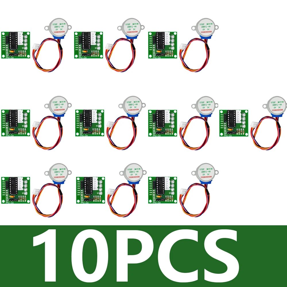 4-фазный шаговый двигатель EGBO 28BYJ-48-5V + плата драйвера ULN2003 для Arduino 1x шаговый двигатель + 1 плата драйвера ULN2003, 1 ~ 10 комплектов, 10 Sets
