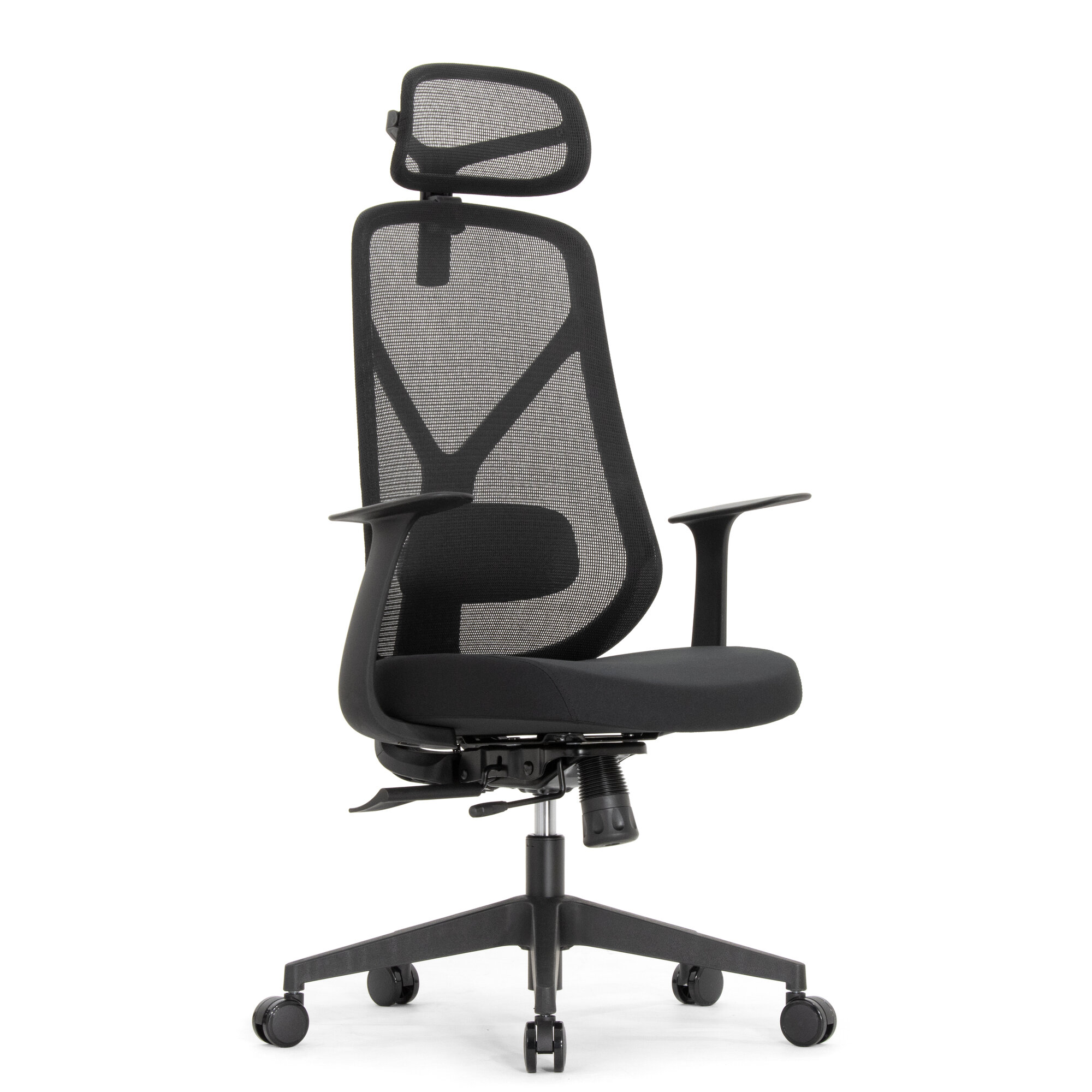 Картинки Кресло компьютерное FALTO KURAJ (поясничный упор, сетка, ткань, цвет черный)