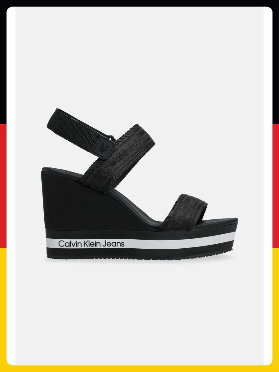 Босоножки CALVIN KLEIN, размер 38 EU, черный