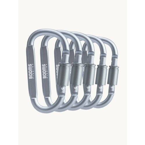 Профессиональный Карабин для охоты и рыбалки (8.3 см), 5 штук, Серебро крепление Booms Fishing
