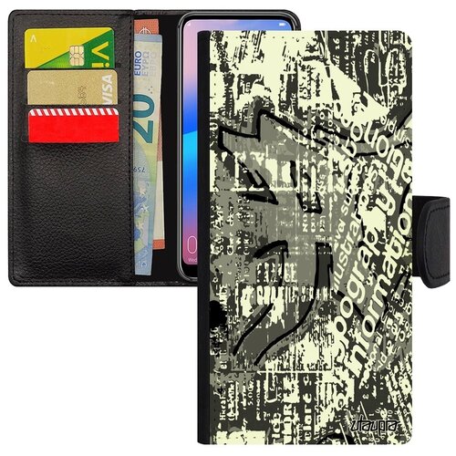 фото Качественный чехол книжка для мобильного // xiaomi redmi 6a // "стрит-арт" тег текст, utaupia, цветной