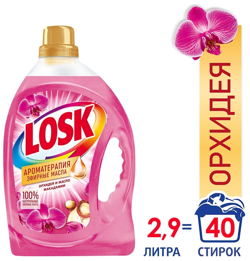 Гель для стирки Losk Aroma Орхидея и сандаловое дерево, 2.92 л, бутылка