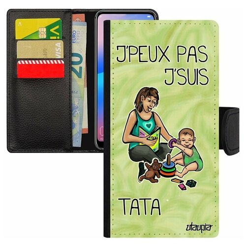 фото Чехол книжка на телефон samsung galaxy s7 edge, "не могу - стала тетей!" повод карикатура utaupia