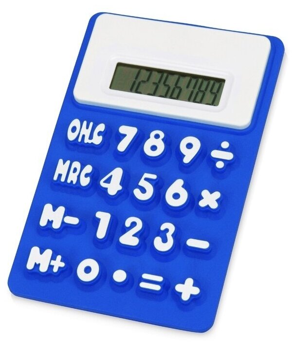 Гибкий калькулятор "Splitz", цвет ярко-синий