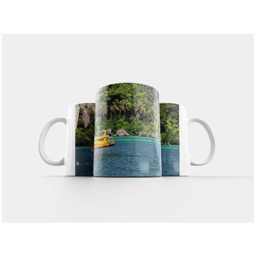 фото Кружка "лодка, пейзаж, море" 320 мл lotsprints