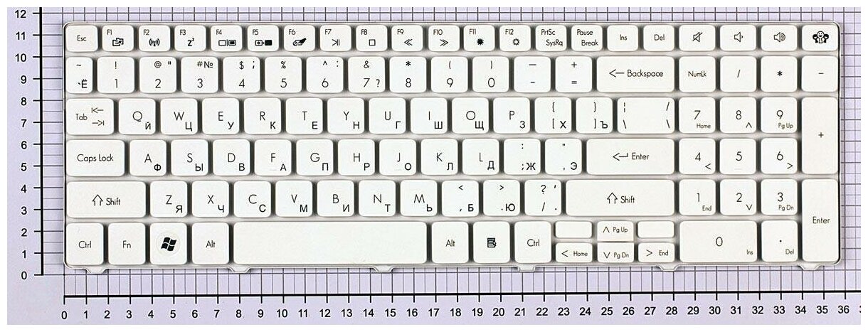 Клавиатура для ноутбука Acer NSK-AL30R белая