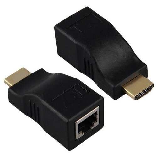 HDMI extender Orient VE042, удлинитель до 30 м по витой паре, FHD 1080p/3D (Ultra HD 4K до 5-6 м), HDCP, подключается 1 кабель UTP Cat5e/6, не требует hdmi compatible extender 1080p rj45 ports lan network hd extension 30m over cat5e 6 utp ethernet cable for hdtv monitor