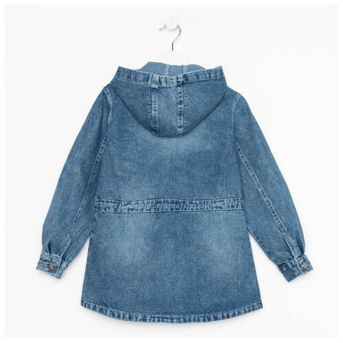 фото Куртка джинсовая для девочки, цвет синий, рост 122 см нет бренда