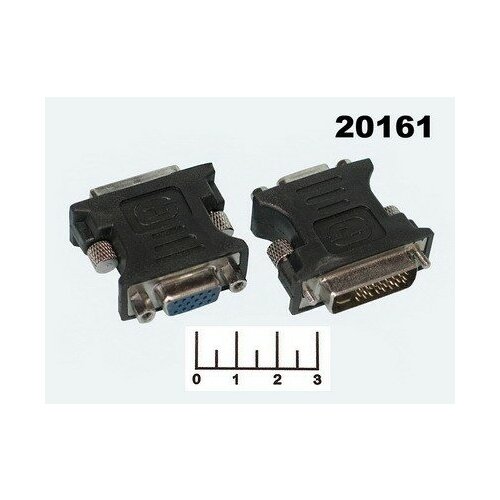 Переходник DVI штекер/VGA 15pin гнездо (9-0018) переходник орбита ot avw24 dvi i штекер vga гнездо