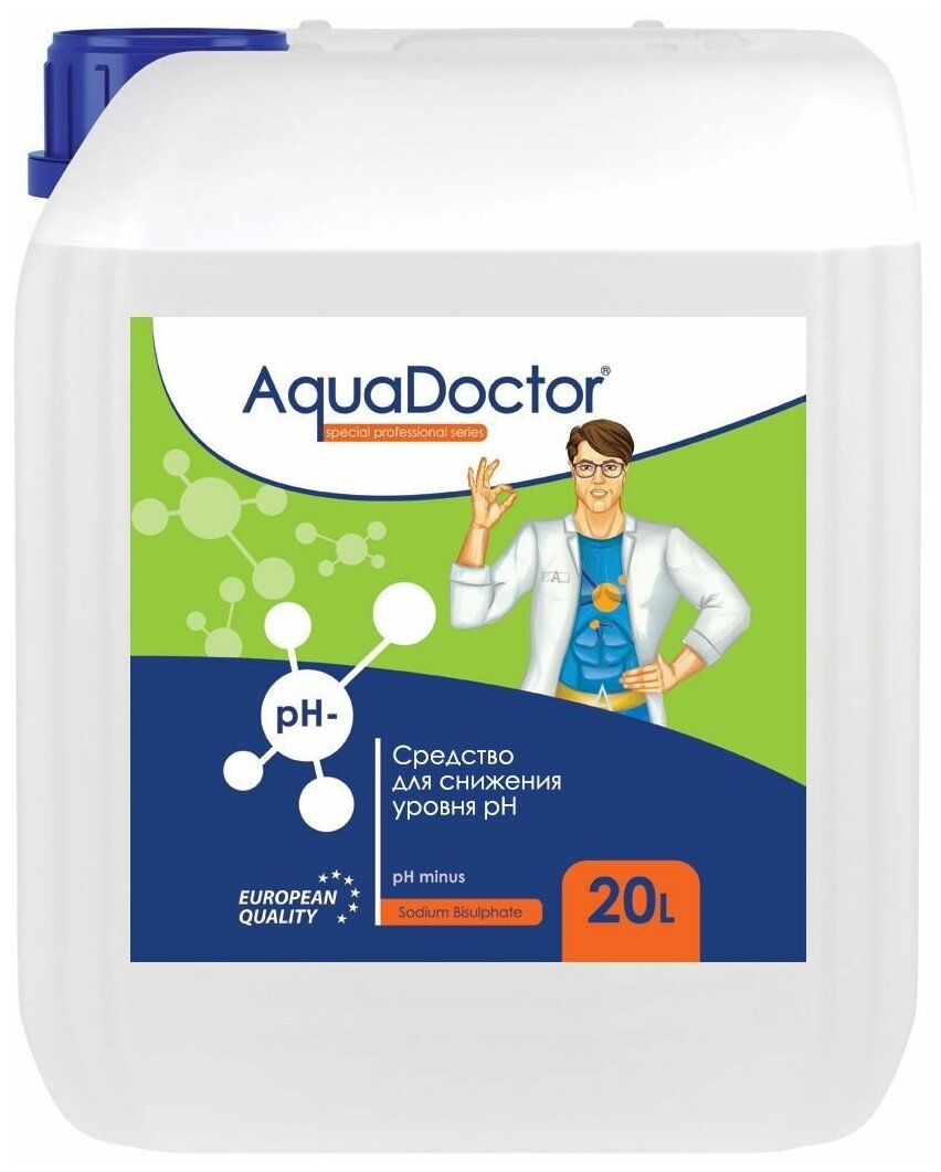Жидкое средство для снижения pH AquaDoctor pH Minus, 20 литров