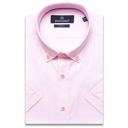 Рубашка Poggino 7001-41 цвет розовый размер 48 RU / M (39-40 cm.)