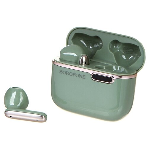 Беспроводные bluetooth-наушники TWS Borofone BW12 Leisure с микрофоном зеленые 82310 160000₽