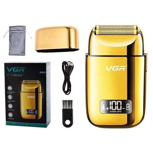 Электробритва VGR Professional VGR V-338, золотой vgr brand professional clipper golden