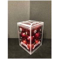 Набор елочных шаров Merry Christmas, новогодние игрушки диаметром в 8 см, 6 штук в наборе
