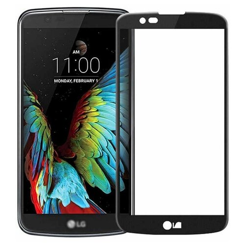 Защитное стекло на LG K7 (2017), Silk Screen 2.5D, черный, X-CASE защитное стекло на lg k3 2016 k3 2017 прозрачное x case