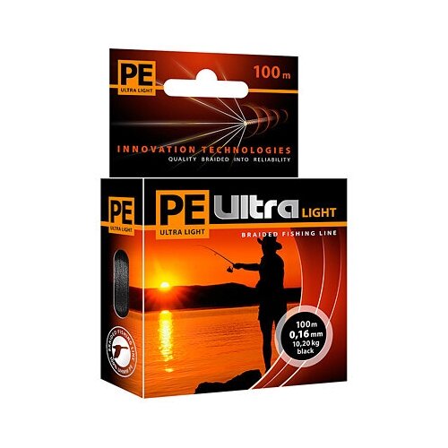 AQUA Плетеный шнур AQUA PE ULTRA LIGHT 135m black, 0.16mm