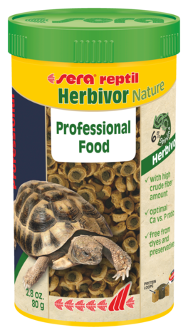 Корм для рептилий Sera Reptil Professional Herbivor Nature, 250 мл, 80 гр - фотография № 6
