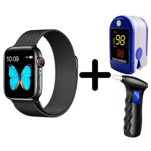 Умные часы BandRate Smart BRST500500BBWB-SET6 с пульсометром и алкотестером ЧСС мониторингом кислорода в крови 845000₽