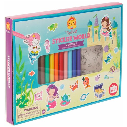 Набор для творчества с наклейками и фломастерами Tiger Tribe «Русалки»