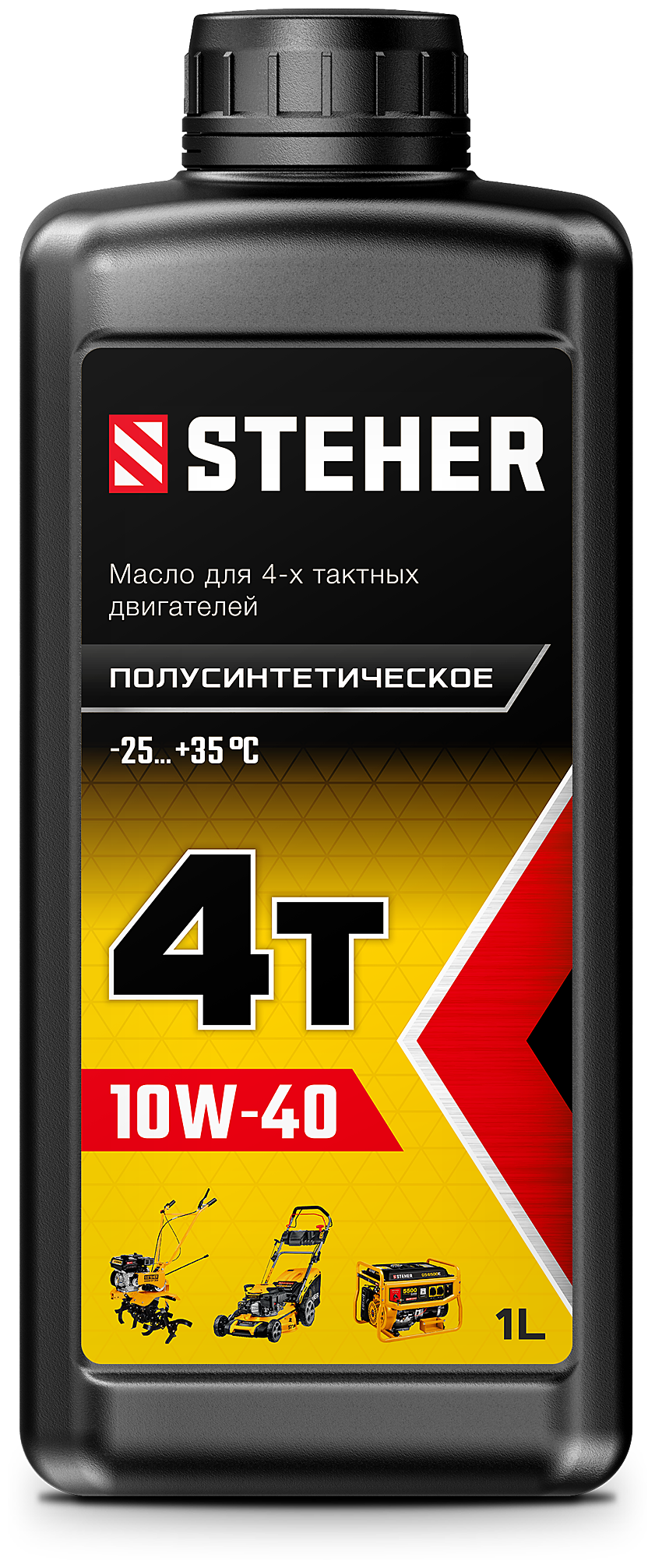 Масло для 4-тактных двигателей 4T-10W40, 1 л STEHER 76010-1