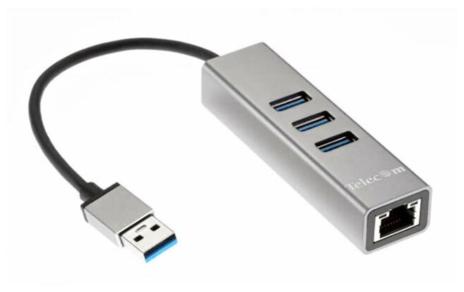 Хаб USB Telecom USB 3.0 - 3xUSB 3.0 + RJ45 TA311U