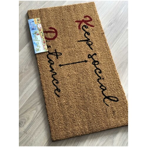 Коврик придверный из натурального кокосового волокна 40 х 75 см. Индия.